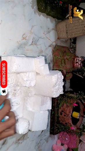 Miniature Village From Thermocol | Waterfall Model #shorts #shorts#thermocol#miniature#craft