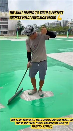 The Skill Needed to Build a Perfect Sports Field! Precision Work 💪 #shorts