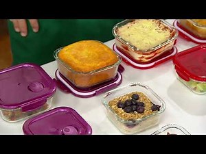 LocknLock 6-Piece Glass Square Set with Vented Lids on QVC