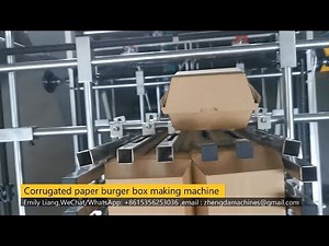 Dulex box making machine corrugated paper hamburger box erecting machine