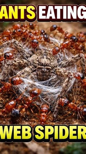 Ants vs Web Spider 🕷️🔥 | Brutal Attack You Won’t Believe!#shorts