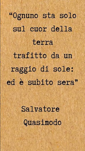 Salvatore Quasimodo #poesia