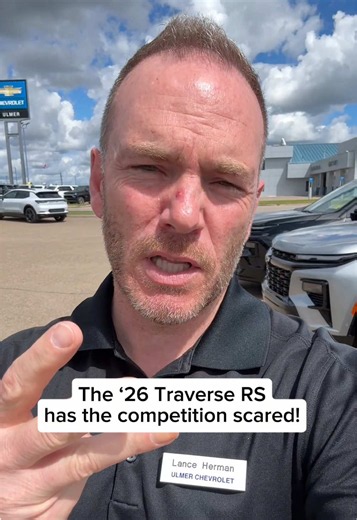 Rumour has it the competition is scared of the 2026 Chevrolet Traverse RS! #Chevrolet #cardealership #carsalesman #carsales