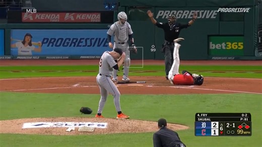 Cleveland Guardians' David Fry recovering after getting hit in face by 99 mph pitch