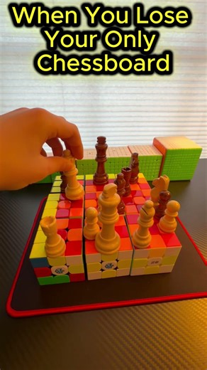 Rubik's Cube Chessboard? #rubikscube #fyp #shorts #viral #cubing