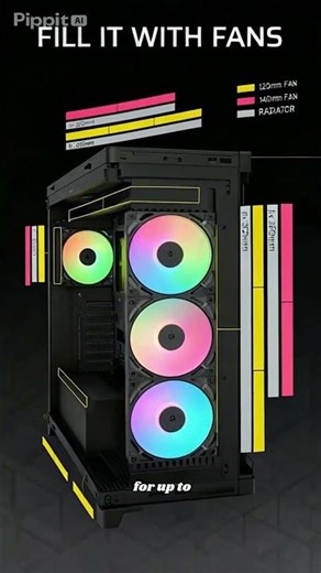 CORSAIR Frame 4500X RS Reverse Fan ARGB Mid-Tower PC Case – 3X Pre-Installed Fans, Panoramic Glass,