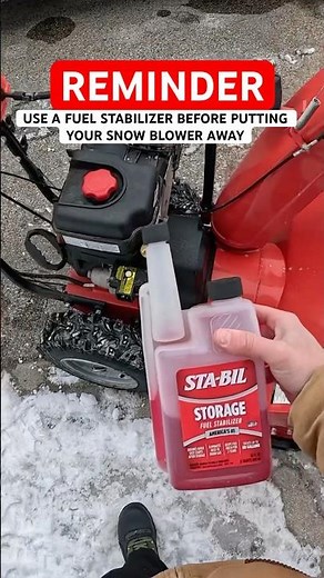 Keep your snow blowers protected during storage w/ STA-BIL Storage. #snowblower #tipsandtricks #diy