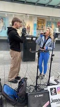 Queen - Somebody to love - Busking cover by Zara Martin & Jason Allan #singing