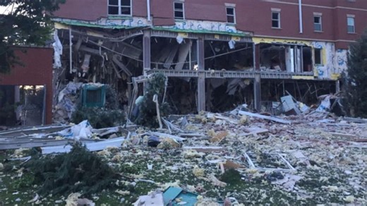 Surveillance footage shows dorm explosion at university