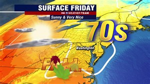 Beautiful first weekend of October with temps reaching mid-80s