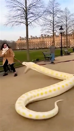 Grandpa Took the Python Out to Play… Then Disaster Struck! #snake #wildlife #shockingmoments