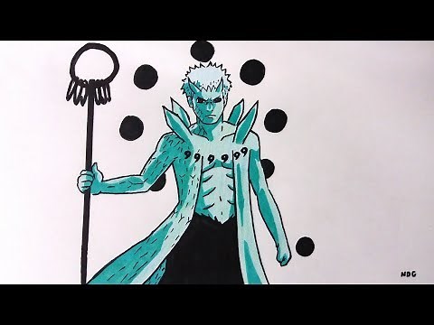 Speed Drawing Obito Uchiha Sage of Six Paths Ten Tails Jinchuriki Form ( Naruto Shippuden )