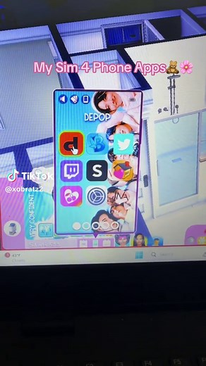 MY 2024 SIM PHONE APPS💜.. because i love sims 4 phone apps🤭. & MY BTS PHONE WALLPAPER I LOVE💕. #fypシ #fyp #viral #thesim #sim #thesims4 #mods #sims4 #sims4cc #sims4mods #blacksimmer #blacksimmers #blacksimmertok #sims4