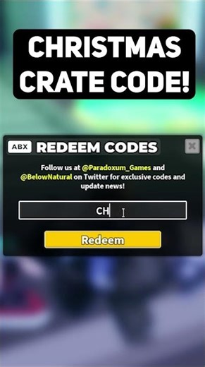 CHRISTMAS CRATE CODE! #tds #roblox #codes #towerdefensesimulator #gaming #christmas