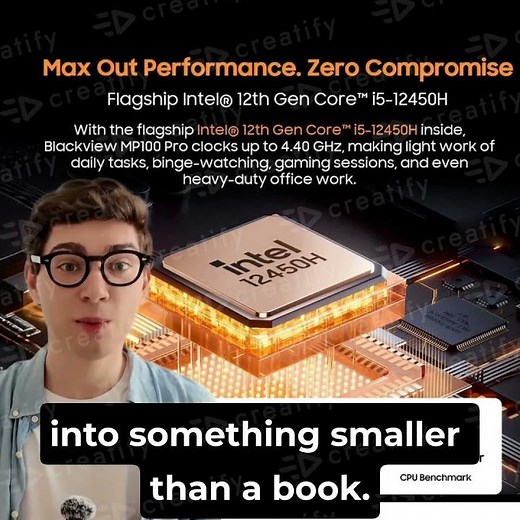 Blackview MP100 Mini PC Intel Core I5 12450H 16GB 512GB Win11 Pro