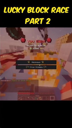 Lucky Block Race Part 2 😱 | Last Block = OP! 🔥 #minecraftshorts