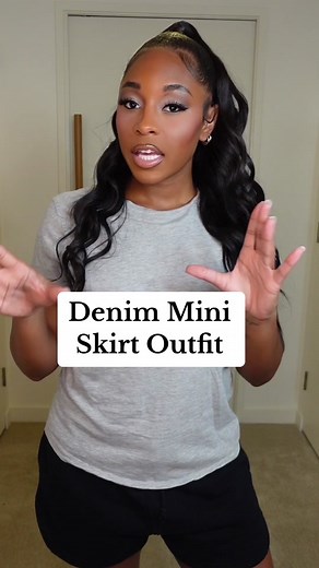 Creative Fall Outfit Ideas with Denim Mini Skirts