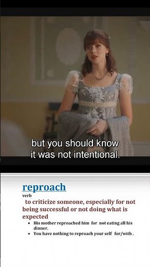 Reproach - Meaning, Pronunciation, Usage | Learn English with TV Shows & Movies