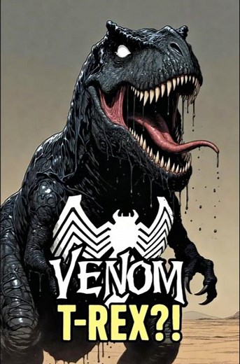 Venom + T-Rex = NIGHTMARE Fuel! 🦖💀 #Marvel
