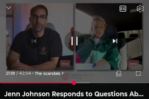 Here's Jenn Johnson responding to a question about the recent Shawn Bolz and Ben Armstrong scandals at Bethel Church in Redding, CA.  She says it's an impossible situation because we "Camp our entire motion as humans around something that we're hearing on the Internet that is again only from one side" The absolute hypocrisy and irony of this statement is 🤪✅Next she makes a comparison to the chocolate 💩 pie 🥧 from the movie The Help and the accuser of the brethren from Revelation chapter 12.  