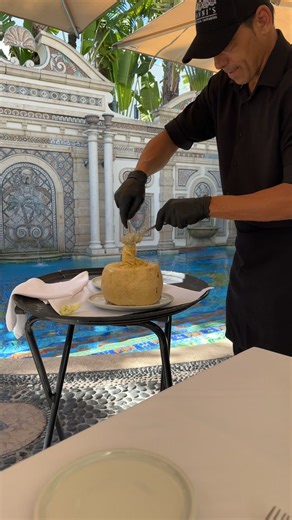 I love a good table side spaghetti in a cheese wheel 🧀 #pasta #versace | Priscilla Marie