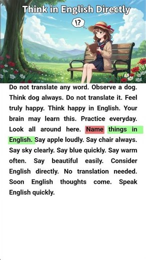 Think in English Directly