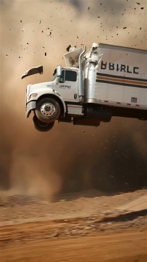 Box Truck taking lift off on a side quest off a ramp #shorts #shortsvideo #truck