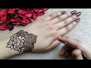 Simple Mehendi Designs latest || Aesthetic mehndi design || easy Minimal mehndi design for beginners