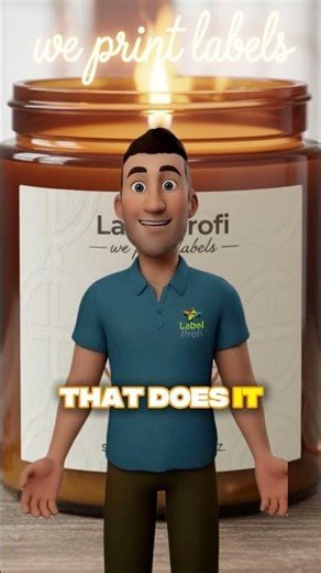 Custom Candle Labels - Labelprofi #shorts