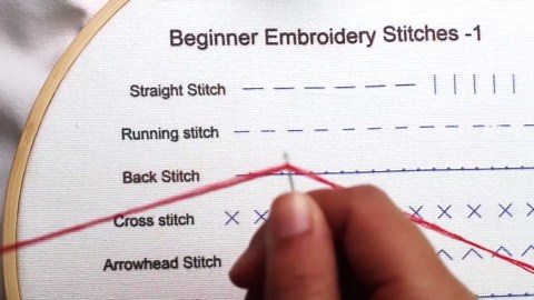 Bonroy Beginners Embroidery Practice kit 3 Sets to Learn 30 Different Stitches for Craft Lover Hand Stitch with Embroidery Fabric with Skill Techniques