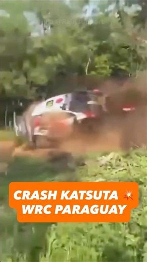 Katsuta crash SS1 WRC Rally Paraguay 💥