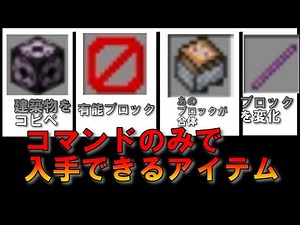 【マイクラ】コマンドのみで入手できるアイテムを解説してみた！ JaVa版