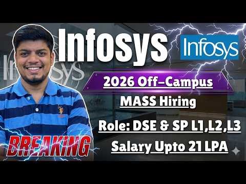 😱Infosys Finally 2026 MASS Hiring | Infosys Off-Campus Mass Hiring 2026 | BE BTECH ME MTECH MCA MSC