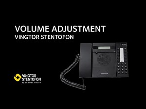Vingtor Stentofon handset volume adjustment