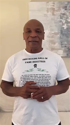Hello, I'm Mike Tyson and I'm happy to be inducted into the Ohio Boxing Hall of Fame. I was a resident in Cleveland, Ohio for at least seven years and I'm just so appreciative. Thank you very much Nate Tubbs. #miketyson #fyp #fypシ #fypシ゚viral #boxing