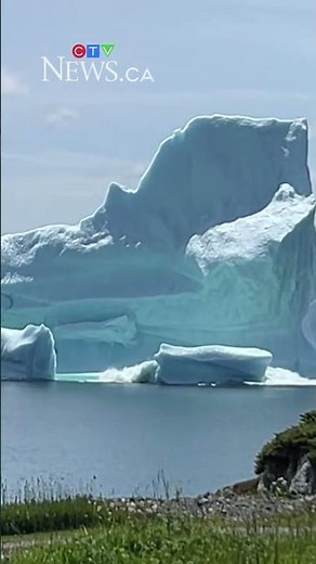 Incredible video shows iceberg calving in Newfoundland