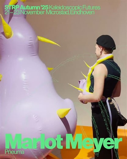 STRP on Instagram: "‘PNEUMA’ by interdisciplinary artist Marlot Meyer (@marlotmeyer) is an interactive installation that explores the ancient Greek concept of pneuma, meaning both breath and spirit. Through a sensorial sculptural environment, Meyer invites us to reflect on what it means to live in a world where human and nature are inseparably intertwined. PNEUMA attunes visitors to the animal rhythms that move beneath language and thought, the subtle exchange between body and world, breath and 