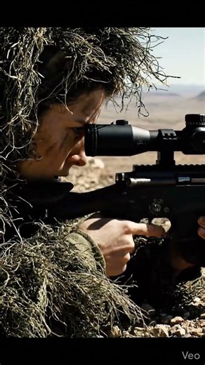 Female sniper tries her new rifle. #military #sniping #war #actionfilm #fighting