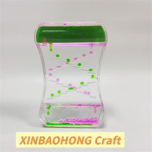 Autism Sensory Toys PC Liquid Timer Crafts Double Colorful Liquid Motion Hourglass