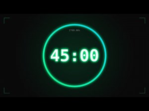 45 Minute Countdown Timer – SILENT – 4K - 60FPS