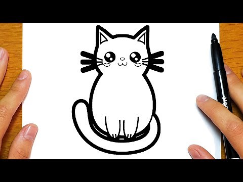 BELAJAR MELUKIS KUCING COMEL | Lukisan yang mudah