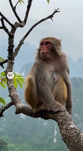 Baby monkey falls from tree – short clip. #BabyMonkey #Funny #MonkeyLife