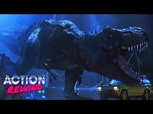 Rexy CRUSHES The Car! | Jurassic Park (1993) | Action Rewind
