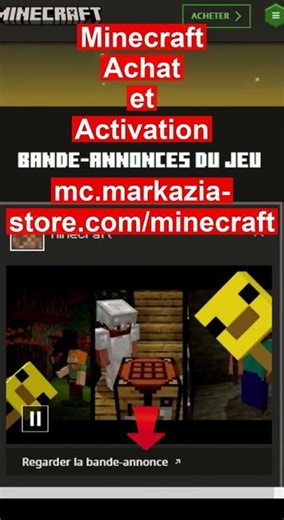 Prépare ton projet Minecraft (Achat et Activation)