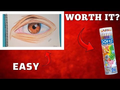 Eye drawing with pencil colours easy for beginners 👀👍