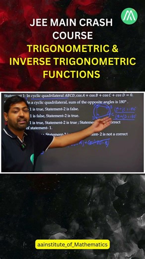 JEE Main Crash Course | Trigonometric & Inverse Trigonometric Functions | Lecture 8 | Sunder Sir