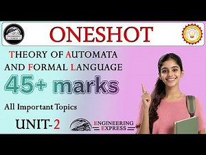 TAFL UNIT-2 ONE SHOT All Important Topics THEORY OF AUTOMATA AND FORMAL LAUNGUAGE by E.E.