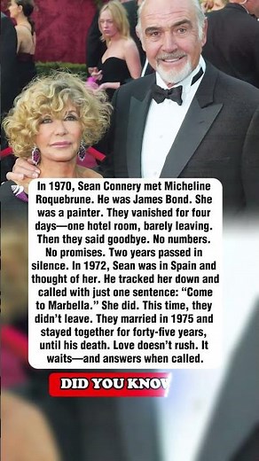 Sean Connery’s Love Story That Waited Two Years