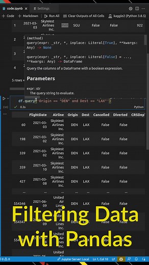 Query Data in Python with Pandas for Efficient Data Filtering