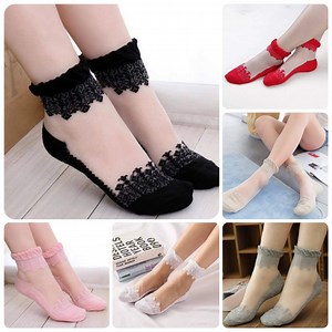 3.1K views · 32 reactions | China Stylish Socks ✅ Price: 180 Tk Per Pair ✅ Imported from China ✅ Material: Cotton + Crystal Silk ✅ 6 Colors Available ✅ [Black][Purple] [Gray] [White] [Pink][Red][Skin] ✅ Free Size ✅ Thickness: Thin ✅ Surface: Soft | Red Rose Collection | Facebook